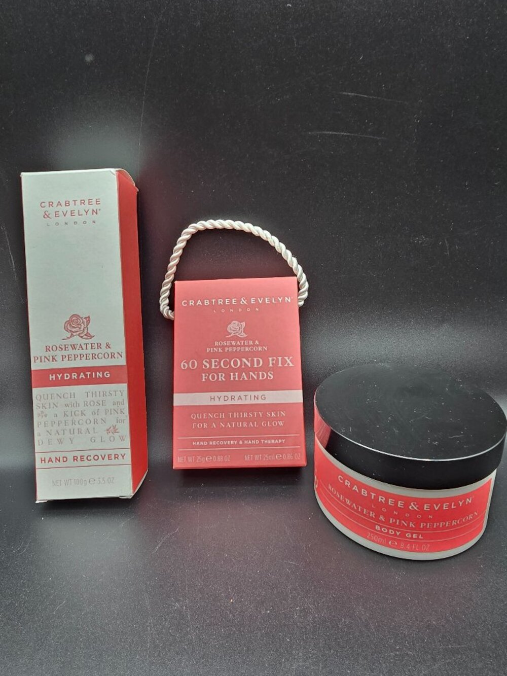 Crabtree & Evelyn Rosewater & Pink Peppercorn Spa Gift Set NEW